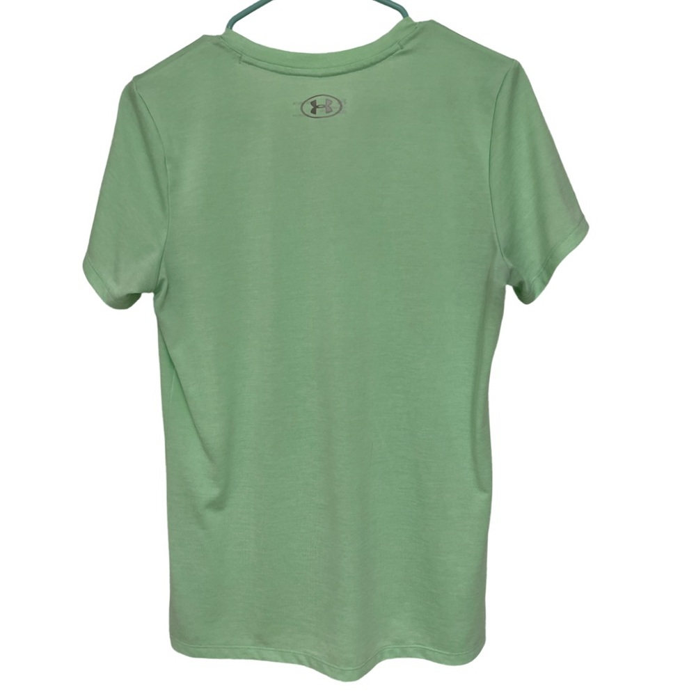 Under Armour Heat Gear V-Neck Shirt Women’s Medium Lime Green - Picture 2 of 6